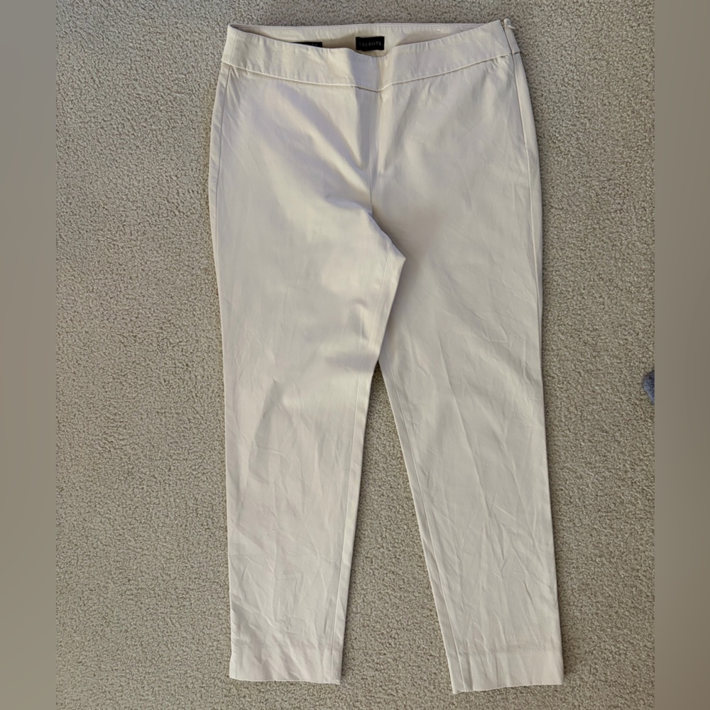 Talbots Chatham Cotton Bi-Stretch Skim Ankle Pant - Picture 3 of 9